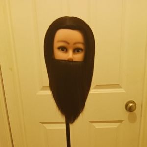 Mannequin head human hair and The Revo mannequin stand.